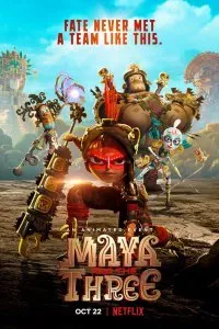 Постер к мультфильму "Майя и три воина"